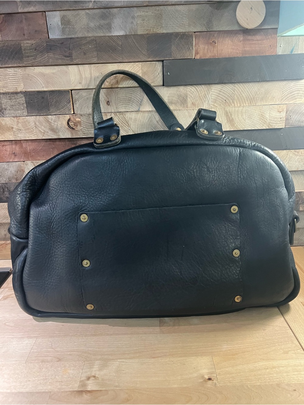 Go Forth Goods Black Bison Weekender duffle with crossbody strap - Picture 3 of 13